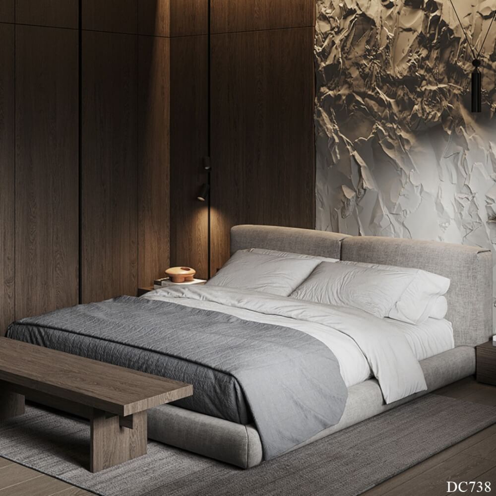 เตียงนอน Mjhomedesigns DC738 6 ft: L196xW230xH80 cm